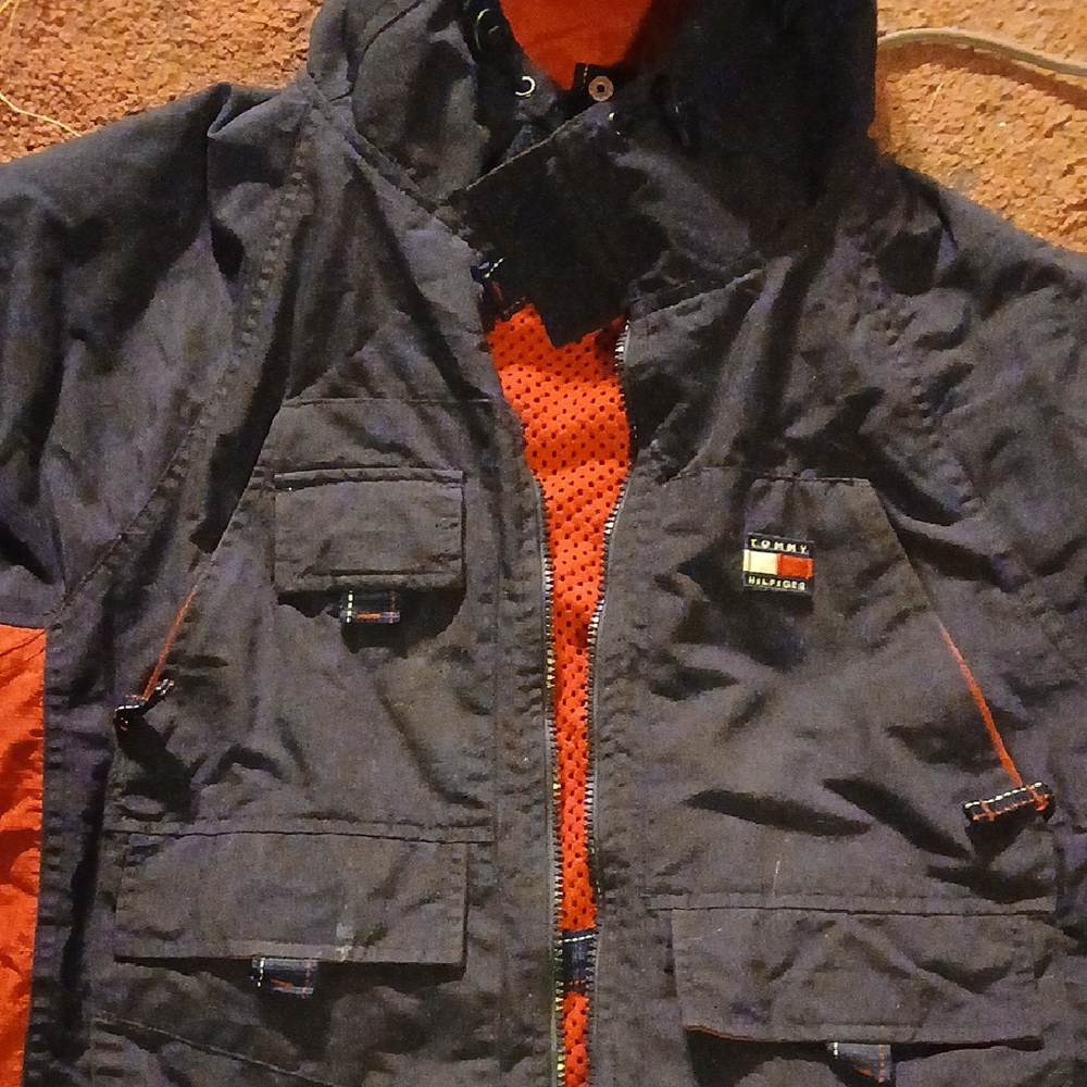 Men's Black and Red Jacket